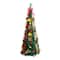 5ft. Pre-Lit Pop-Up Green Artificial Christmas Tree, Warm White LED Lights
